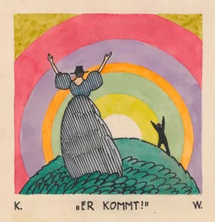 He Comes, c.1921 (guache sobre papel)