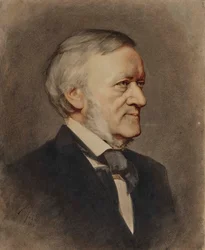 Retrato do compositor Richard Wagner 1813-1883, 1883.