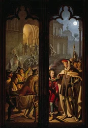 Cavaleiros Teutônicos como ordenanças em Jerusalém, 1824.