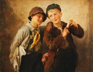 Dois meninos com gaita,
