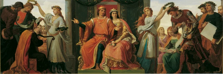 Leopoldo, o Glorioso, como patrono das artes e das ciências, c.1860 (óleo sobre tela)