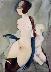 ""Madone de la rue Marijas a Riga, Lettonie"" (Madonna da Rua Marijas) Peinture de Karlis Padegs (1911-1940) - 1932 - Óleo sobre tela Dim 94x68 cm Museu de Arte do Estado da República Letônia, Riga