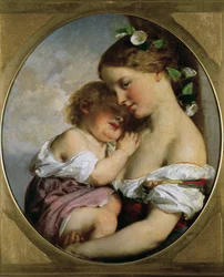Mãe e filho (óleo sobre tela)