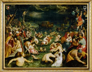 O dilúvio sobe (pintura sobre tela)