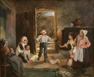 Crianças jogando cego mans buff