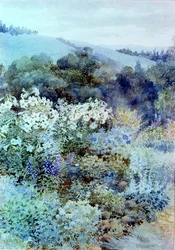 Em um Jardim Sul Africano, c.1900-10 (aquarela)