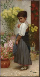 The Flower Merchant (óleo sobre tela)