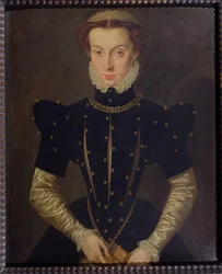 Retrato, abençoado, margaret, lorraine, (1463-1521)