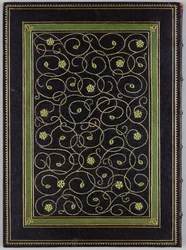 Capa para "A Brief History of Printing" de Emery Walker (1851-1933) 1911 (couro e & ouro)