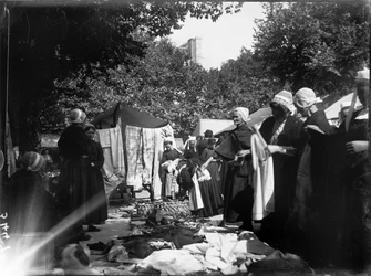 Concarneau, Bretanha, França, 20/08/1913 (foto a p/b)