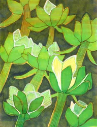 Alcachofras verdes exuberantes