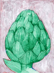 Alcachofra verde vibrante