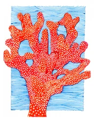 Coral vermelho vibrante