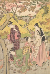 Um Homem Jovem, Duas Mulheres Jovens e uma Rapariga numa Festa de Piquenique, ca. 1789.