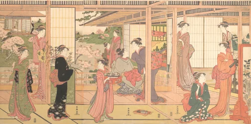 Abertura da mansão em um Jardim, ca. 1786.