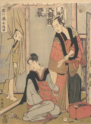 Cena do décimo ato de Chushingura, ca. 1790.