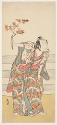 O ator Ichikawa Monnosuke II num papel não identificado