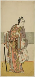 O ator Ichikawa Monnosuke II num papel não identificado