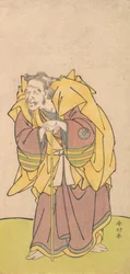 Nakamura Tomijuro como um homem velho com barba, ca. 1780.