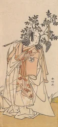 O Ator Bando Mitsugoro I como homem em Daimyo Attire, ca. 1778.