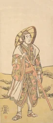 O Terceiro Sawamura Sojuro como peregrino ao Santuário Kannon, ca. 1784-88.