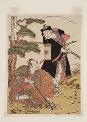 Chüshingura, Lei 5 (impressão em bloco de madeira a cores)
