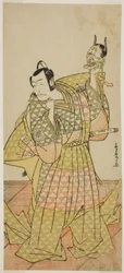 Equipe Ichikawa Dan Juro V como Kudo Yusuke Membro Te Pay Reunião Posição Amolecimento Soga, Desempenho Med em Te Nakamura Te Membro Te First Gate, 1778