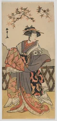 O Actor Iwai Hanshiro IV, período Edo, final da década de 1780 (impressão a cores de bloco de madeira)