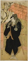 O Ator Matsumoto Koshiro IV como Matsuo-maru (?) na Peça Sugawara Denju Tenarai Kagami (?), Apresentada no Teatro Nakamura (?) no Quarto Mês, 1779 (?)