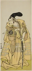 A peça Iro Moyo Aoyagi Soga (?) é apresentada no Teatro Nakamura no segundo mês de 1775 (?)