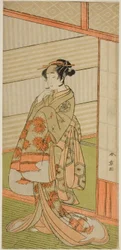 O ator Nakamura Noshio I em um papel não identificado