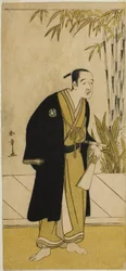 O Ator Otani Tomoemon I como Kajino Choan (?) na Peça Hono Nitta Daimyojin (?), Realizada no Teatro Morita (?) no Sétimo Mês, 1777