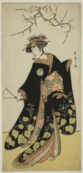 O Actor Segawa Kikunojo III como o Espírito de Joro-gumo (Aranha de Meretriz), c.1781 (impressão em bloco de madeira a cores; hosoban)