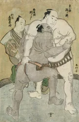 A Luta Livre entre o Komosubi do Grupo Oriental, Uzugafuchi Kan