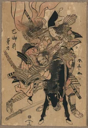 O Poderoso Tomoe Gozen, c.1810 (xilogravura a cores)