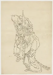 Jo e Uba; Tema de Takasago, ca. 1815-1849 (tinta no papel)