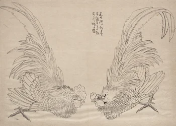 Álbum de esboços de Katsushika Hokusai e seus discípulos, século XIX.