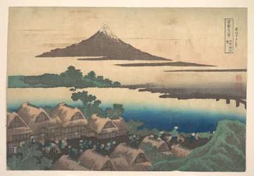Amanhecer em Isawa, na província de Kai (Kōshū Isawa no akatsuki), da série «Trinta e seis vistas do Monte Fuji» (Fugaku sanjūrokkei)