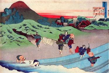Da série Cem Poemas de Cem Poetas: Jito Tenno, c1830.