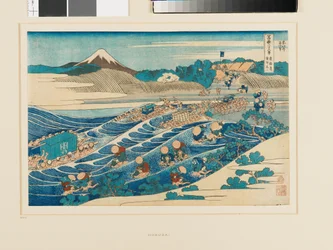 Fuji a partir de Kanaya na estrada Tōkaidō