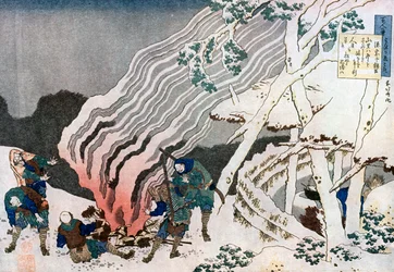 Caçadores por um incêndio na neve, c1835.