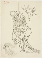 Jo e Uba; Tema de Takasago, ca. 1815-1849 (tinta no papel)