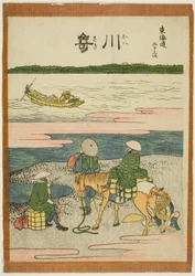 Kawasaki, da série "Cinquenta e três estações do Tokaido (Tokaido gojusan tsugi)"