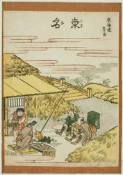 Kuwana, da série "Cinquenta e três estações do Tokaido (Tokaido gojusan tsugi)"
