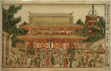 Nova perspectiva de realocação: Portão dos reis do céu no templo Kinryuzan