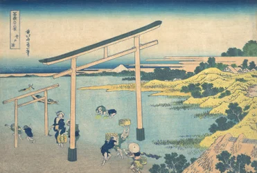 Noboto Bay Noboto no ura, da série Trinta e seis vistas do Monte Fuji Fugaku ..., ca. 1830-32.