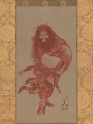Shoki vermelho, o subjugador de demónios, datado de 1847