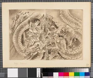 Cenas da guerra entre o Japão e a Coreia, finais do século XVIII e primeira metade do século XIX (tinta e aguada sobre papel)