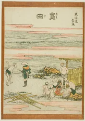Shimada, da série "Cinquenta e três estações do Tokaido (Tokaido gojusan tsugi)"