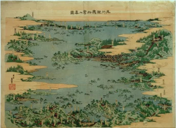 Shiogama e Matsushima na província de Mutsu